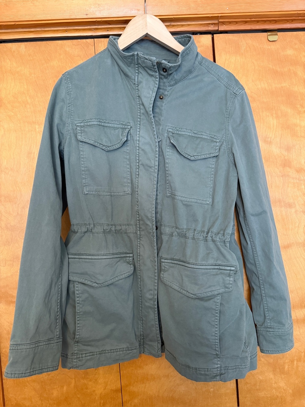 GAP Olive Green Women's Utility Jacket with Drawstring Waist size m